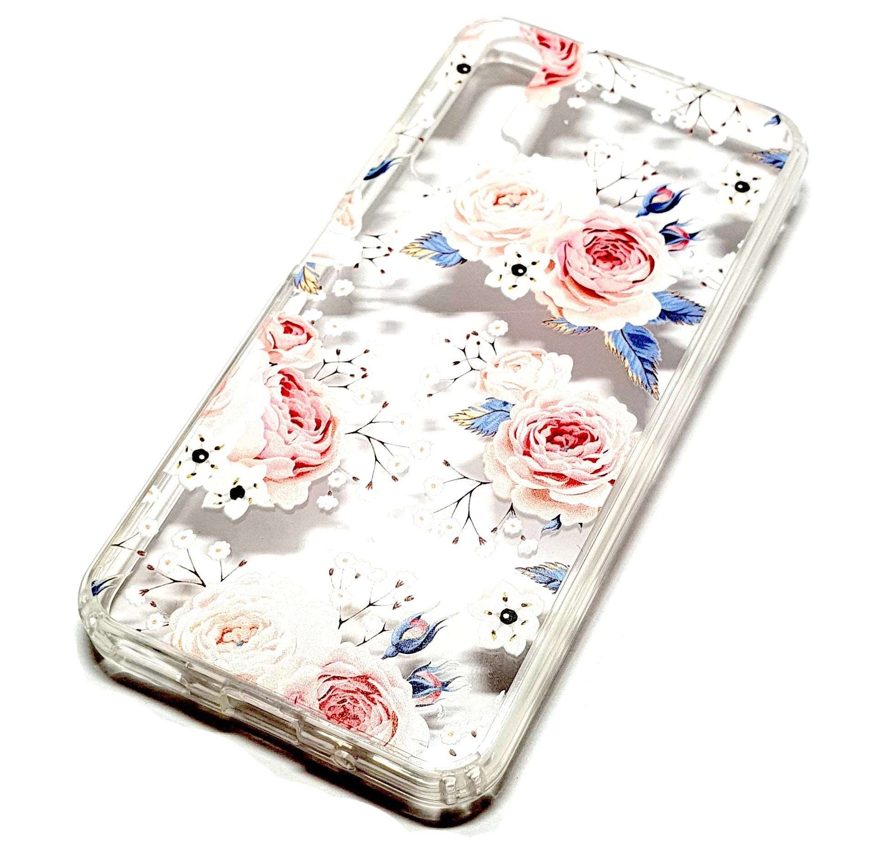 Huawei Nova 5T decorative clear transparent phone case roses