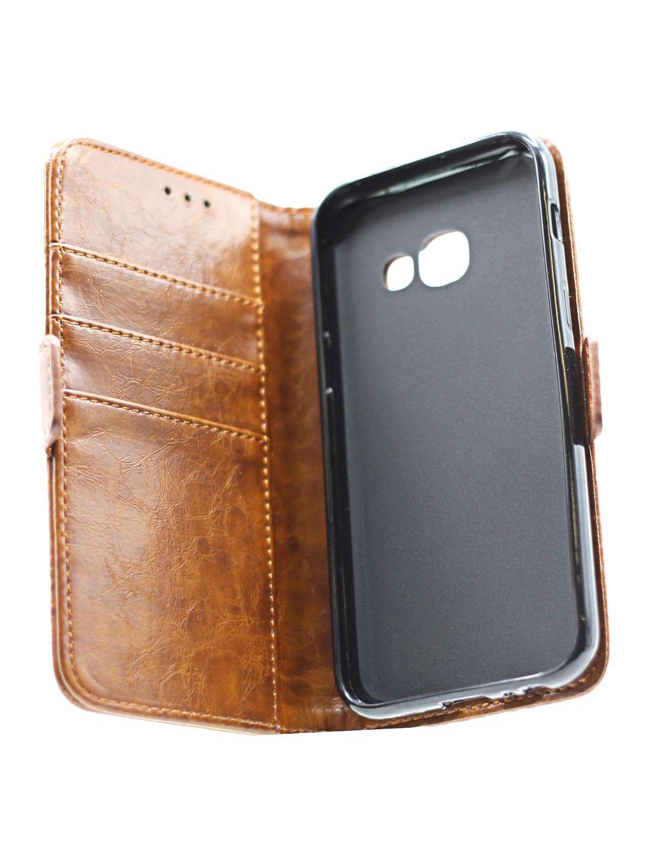 Leather Wallet Case Brown