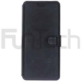 Samsung A22 5G, Leather Wallet Case, Color Black.