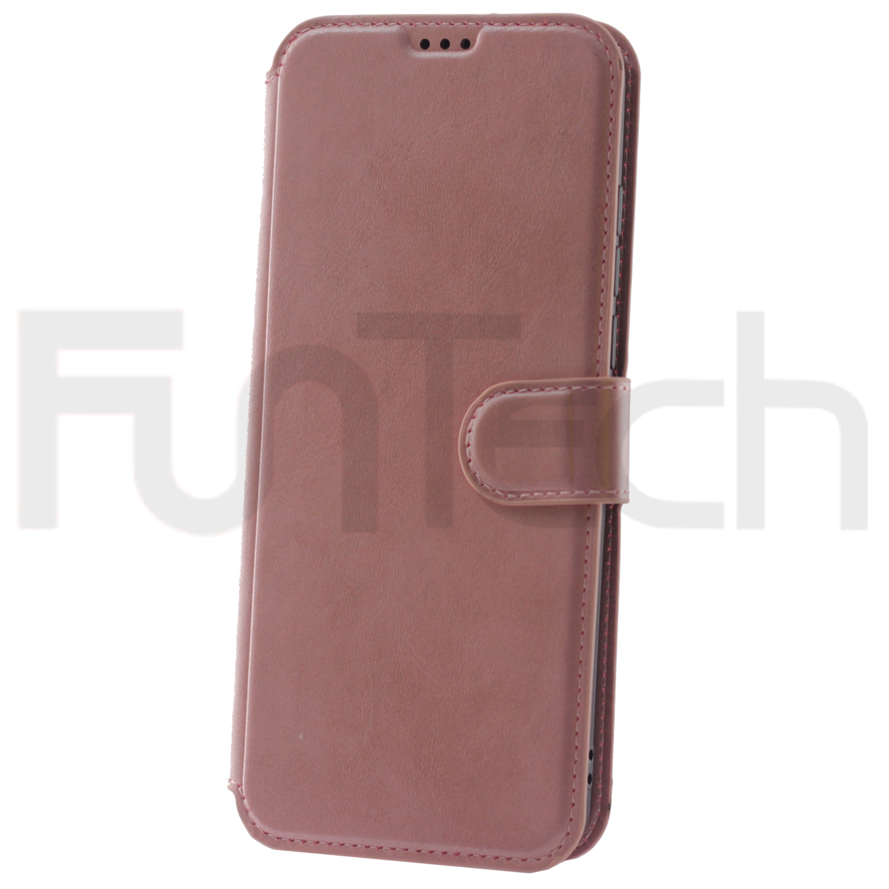 TCL, R20, Leather Wallet Case, Color Pink.