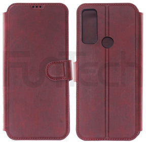 TCL, R20, Leather Case, Color Red.