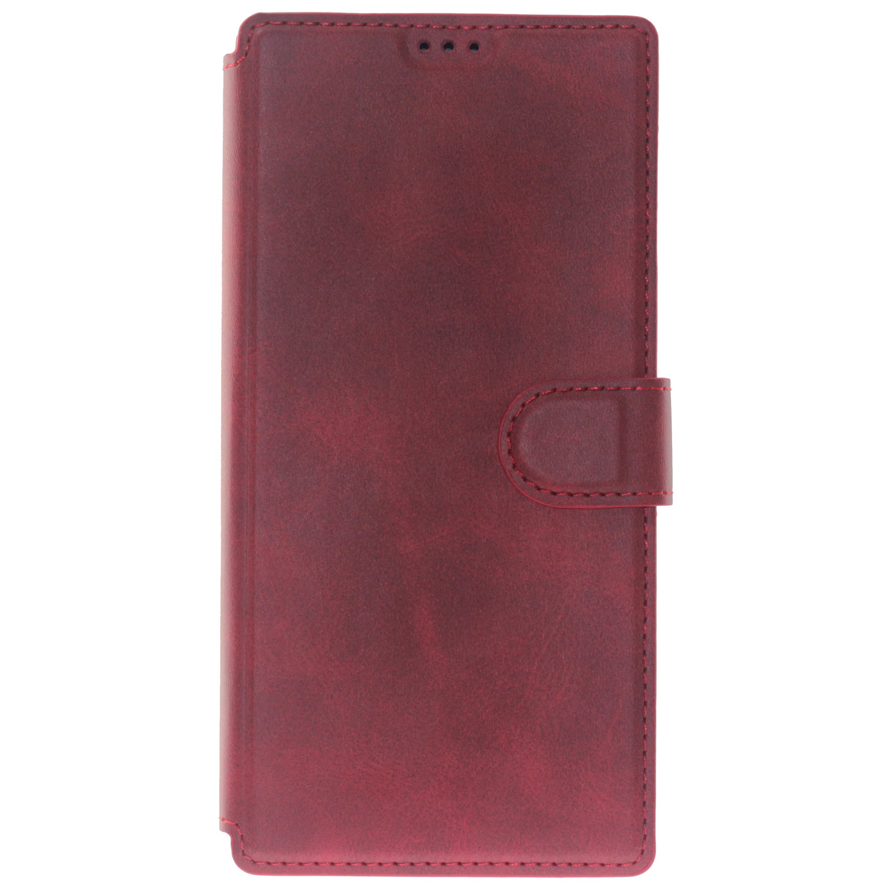 Samsung A02S, Leather Wallet Case, Color Red