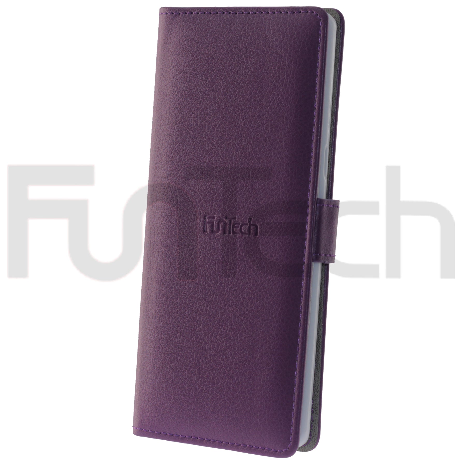 Samsung Note 8, Leather Wallet Case, Color Purple.