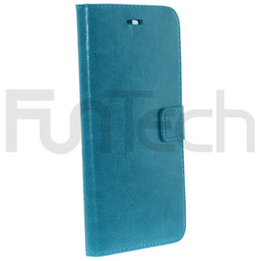 Apple, iPhone 6/6S, 5.5", Leather Wallet Case, Color Blue.