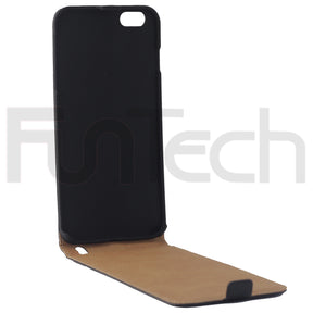 Apple, iPhone 6/6S, 5.5", Flip Leather Case, Color Black.