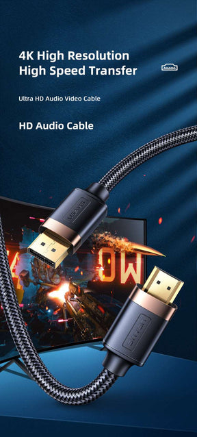 USAMS DP to DP Ultra HD Audio Video Cable 2M
