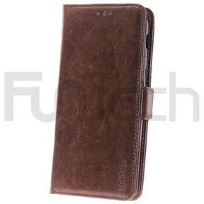 Samsung A5 2017,  Leather Wallet Case, Color Brown.