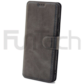 Huawei P30, Leather Wallet Case, Color Black,