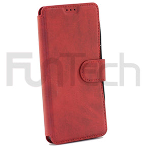 Samsung A10  Leather Wallet Case Color Red