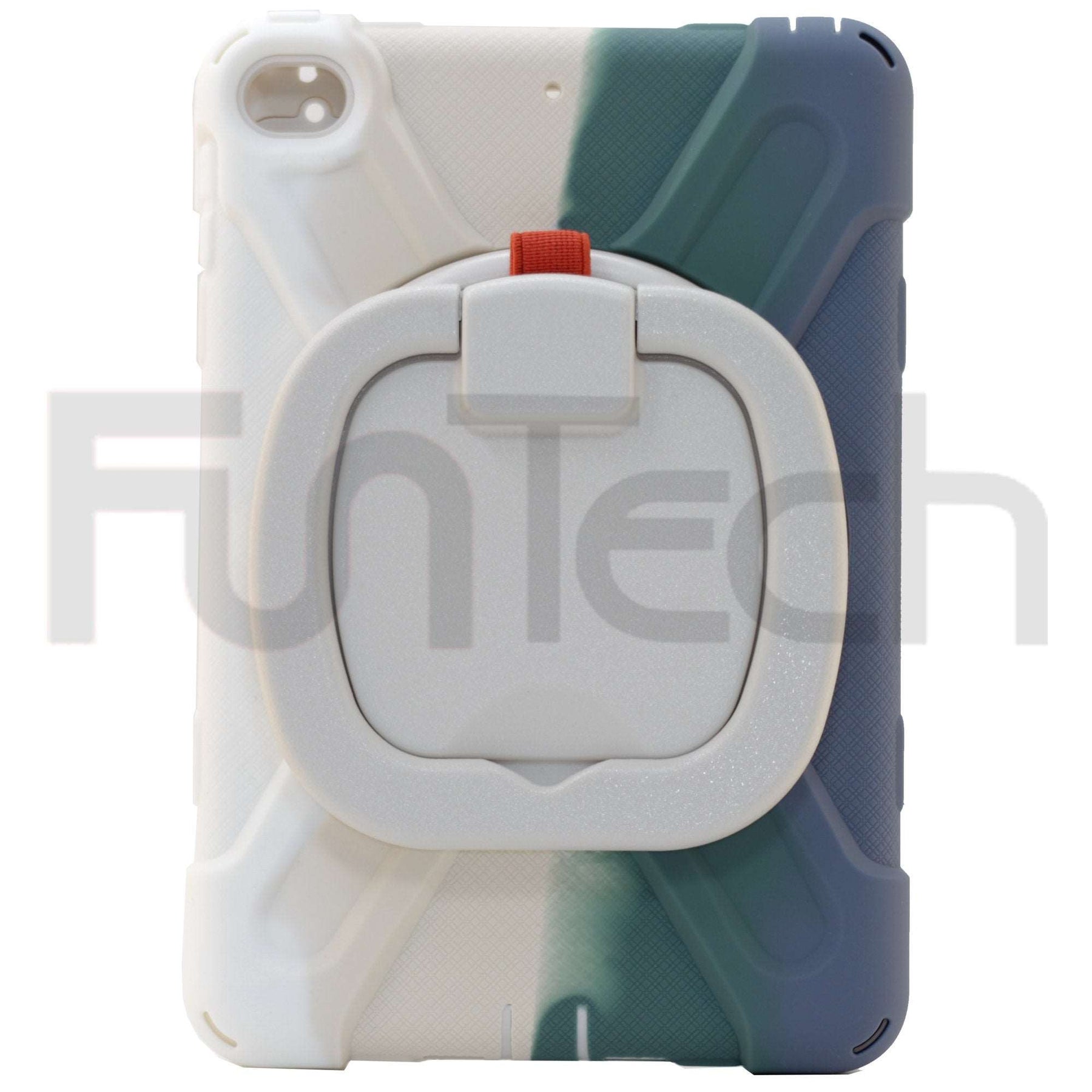 iPad Mini 4/5 , 360` Hard Shockproof Case Color Rainbow White