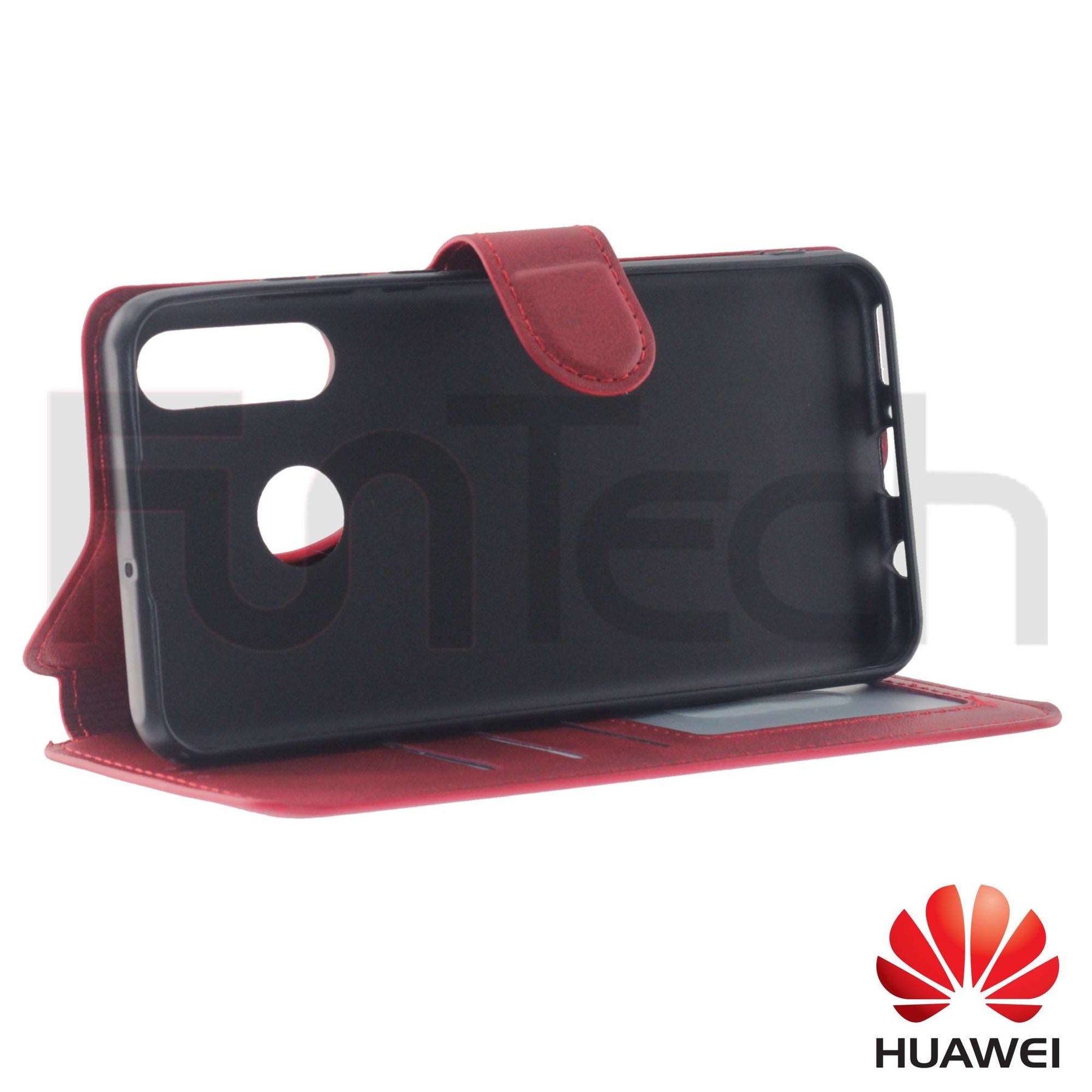Huawei, P30 Lite, Leather Wallet Case, Color Red.