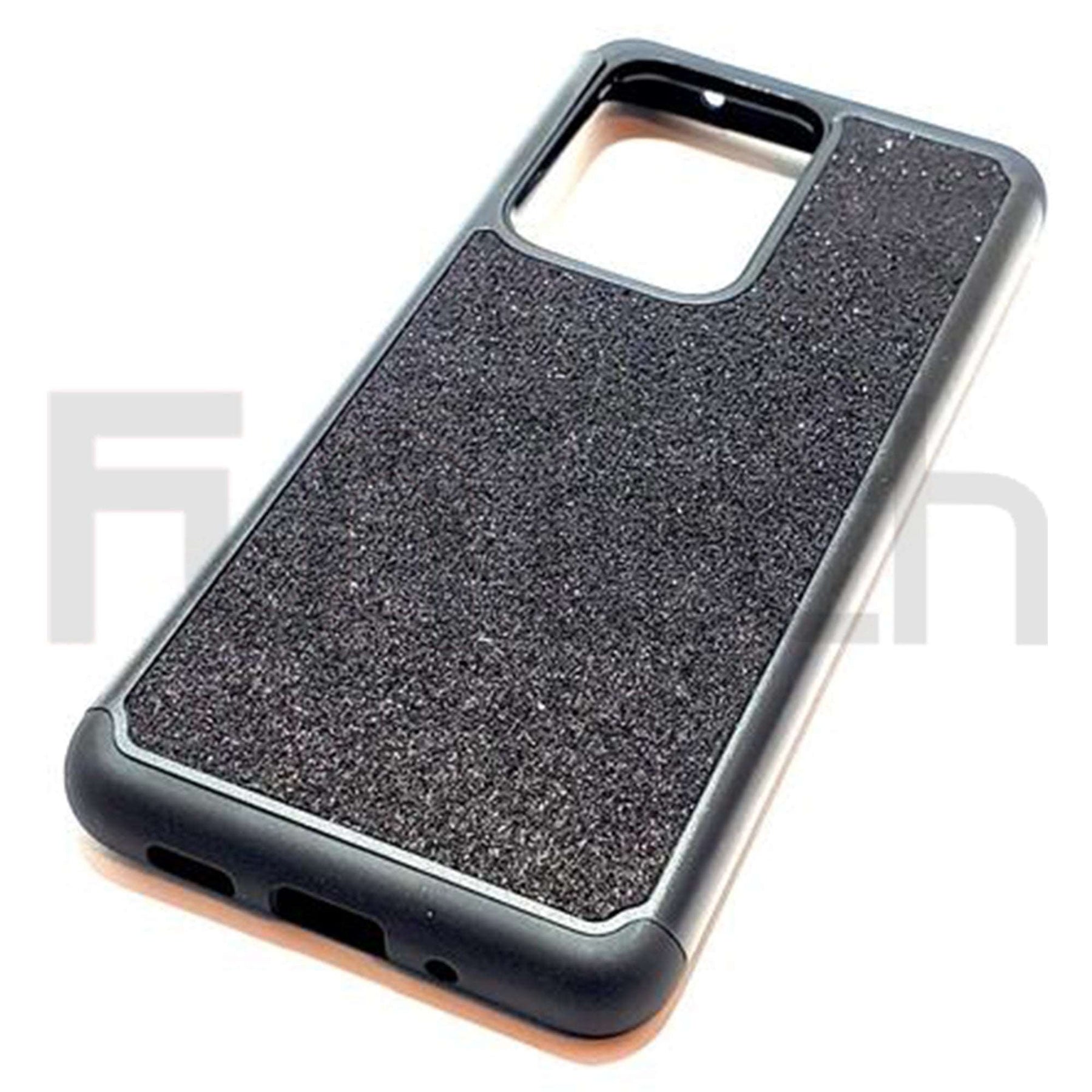 Samsung S20 Ultra Shockproof black glitter phone case
