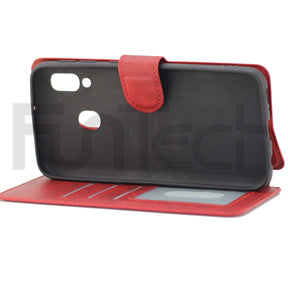 Samsung A10 / A20 Leather Wallet Case Color Red