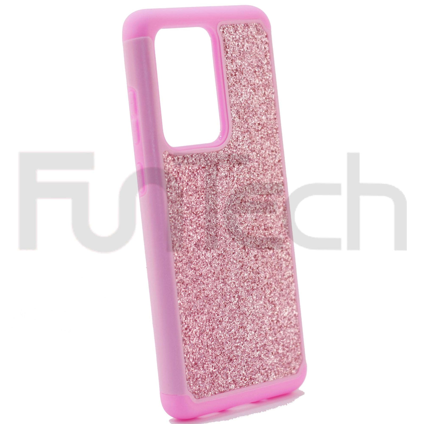 Samsung S20 Ultra Shockproof pink glitter phone case