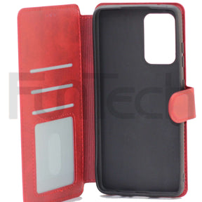 Samsung A52 Leather Wallet Case Color Red