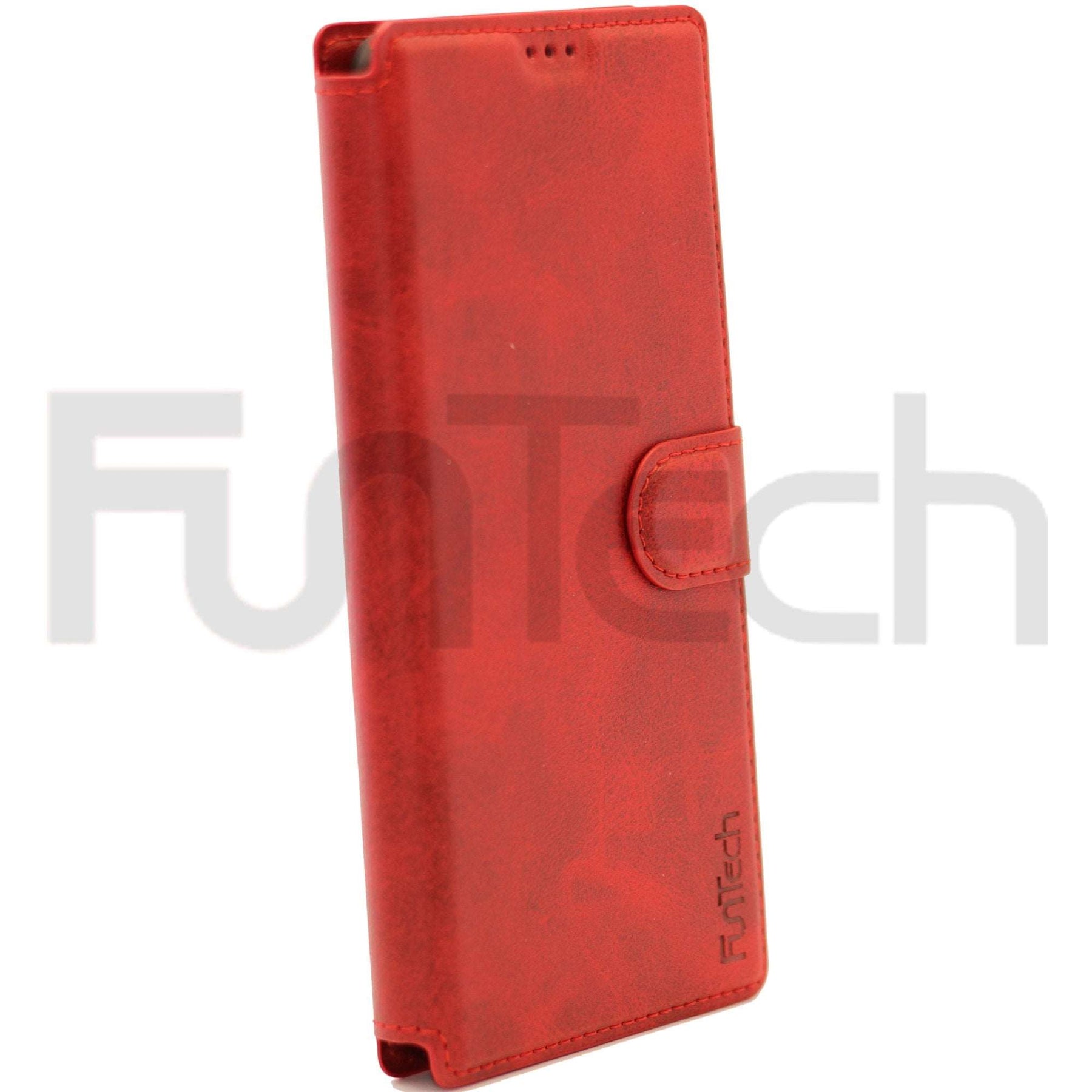 Leather Wallet Case Color Red