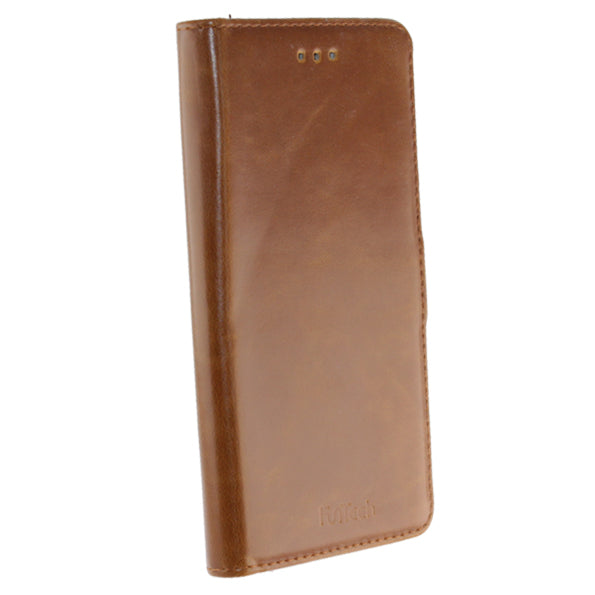 Huawei P20 Lite, Leather Wallet Case, Color Brown