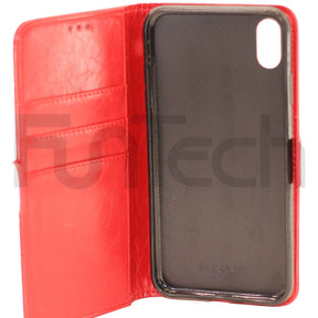  Leather Wallet Case Color Red
