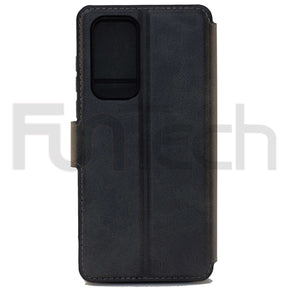 Huawei P40, Leather Wallet Case, Color Black,