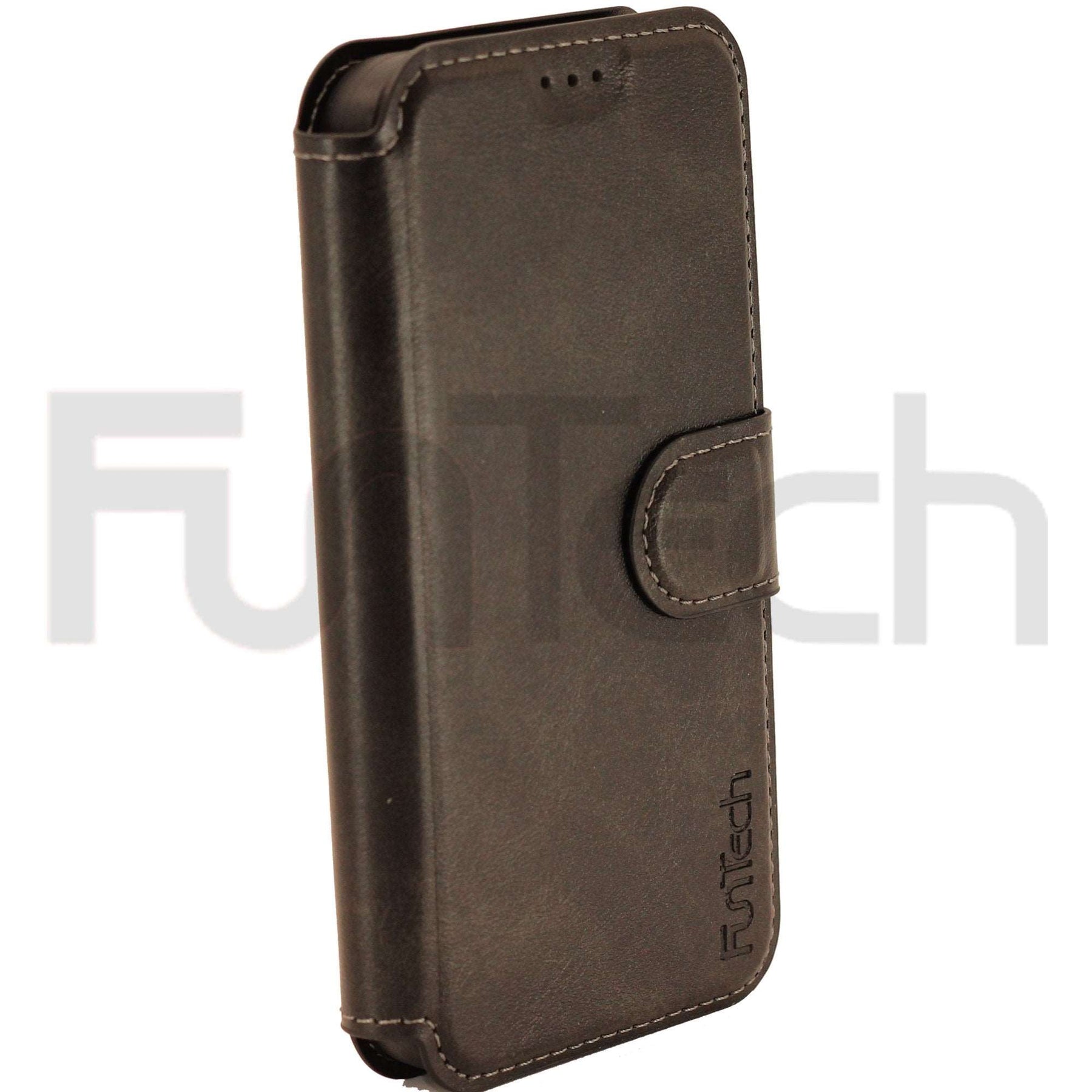 Apple iPhone 12 Mini Leather Wallet Case Color Black