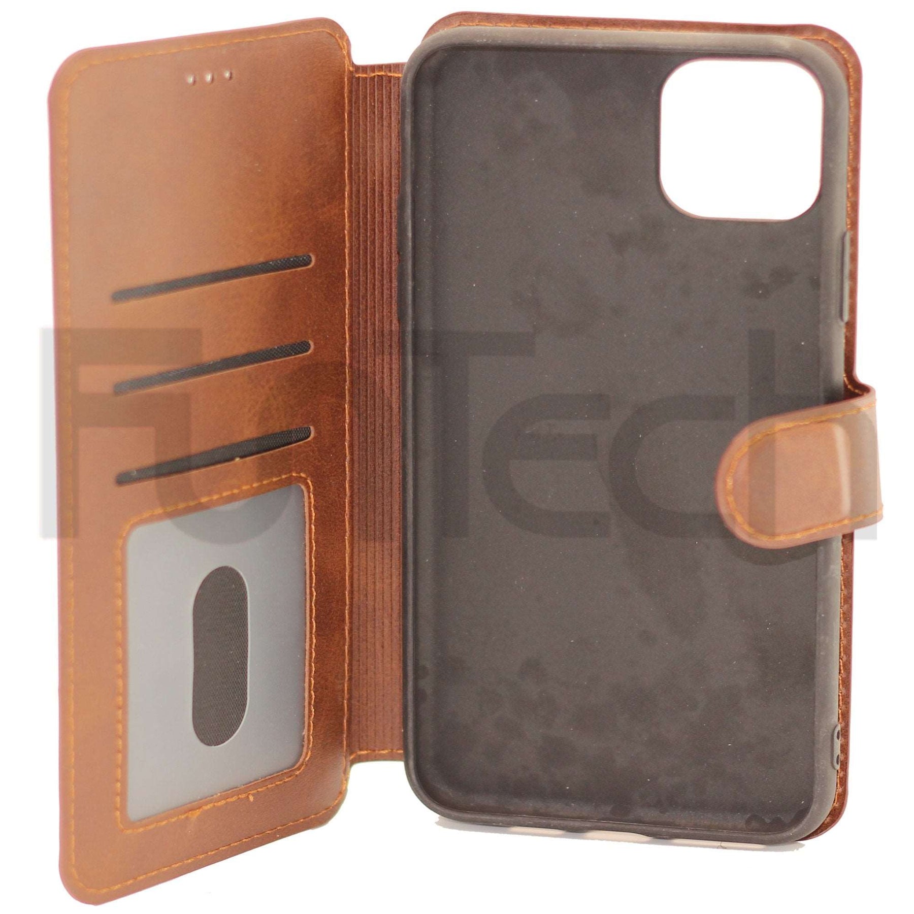 Apple iPhone 11 Pro MAX Leather Wallet Case Color Brown