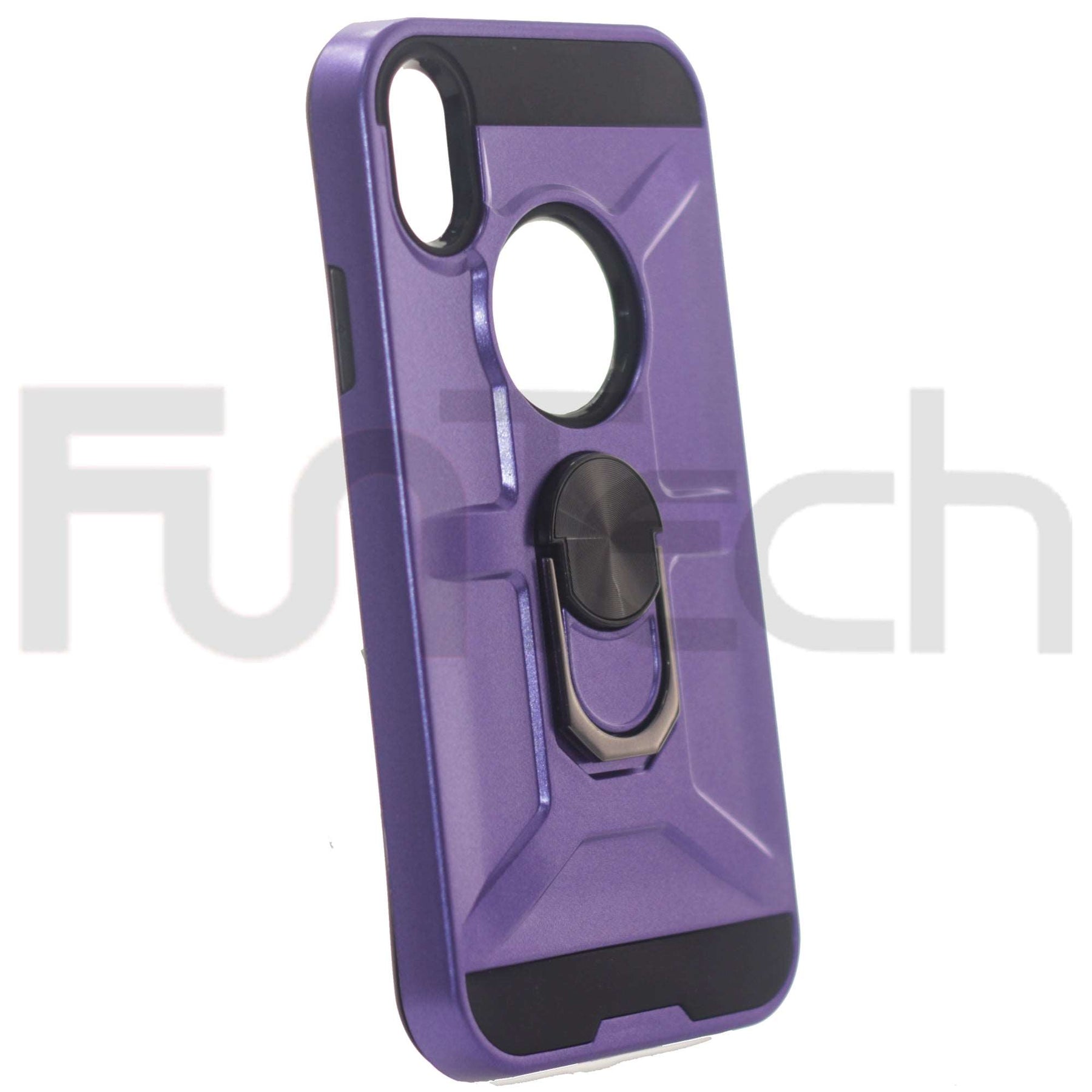 Apple iPhone XR, Ring Armor Case, Color Purple.