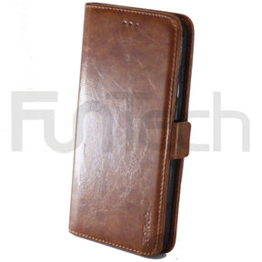 Apple iPhone 6 Plus Leather Wallet Case Brown