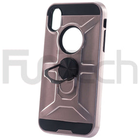 Apple iPhone XR, Ring Armor Case, Color Rose Gold.