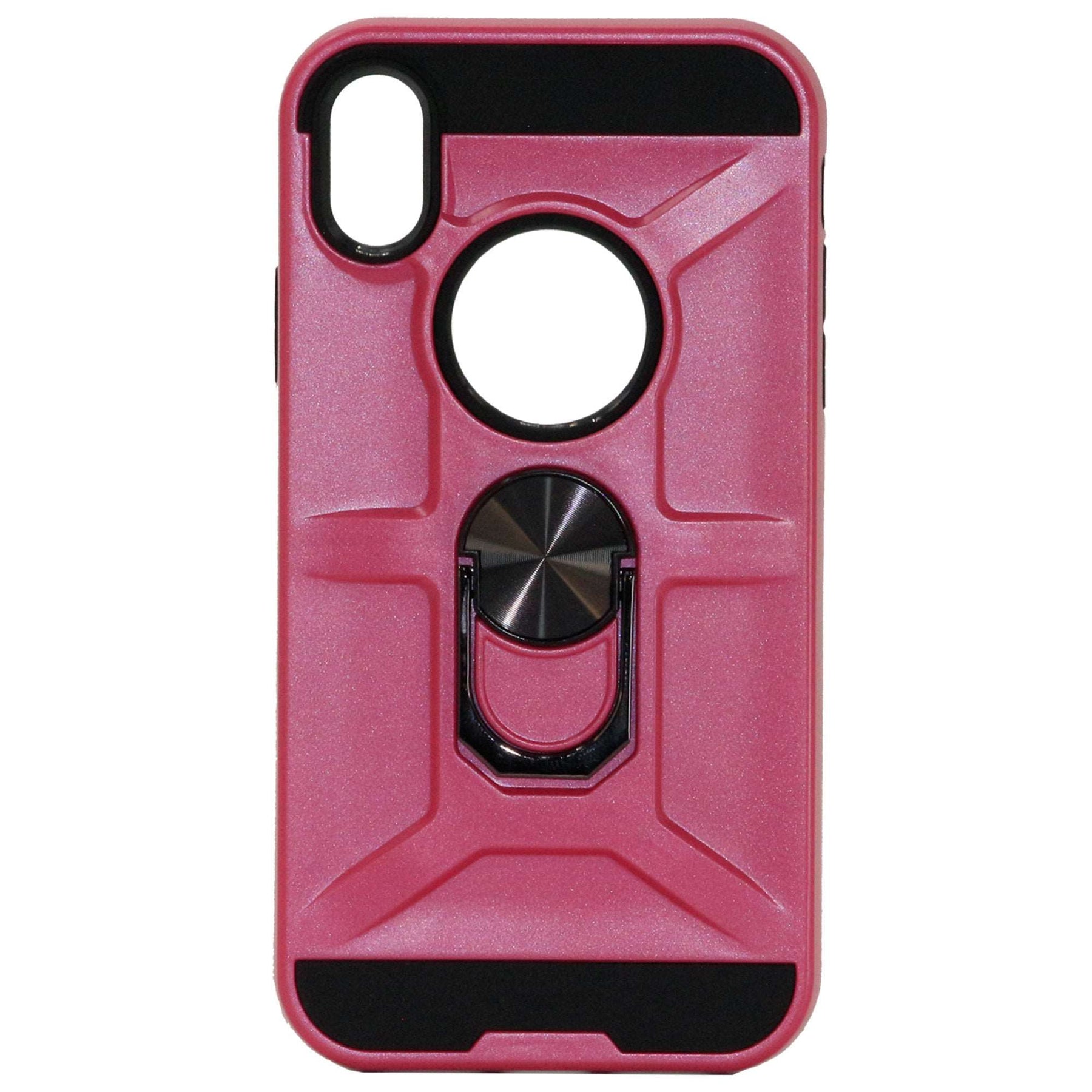 Apple iPhone XR Ring Armor Phone Case Pink