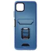 BORO Case For Samsung A22 5G, Magnetic Ring Armor Case with Card Holder, Color Blue