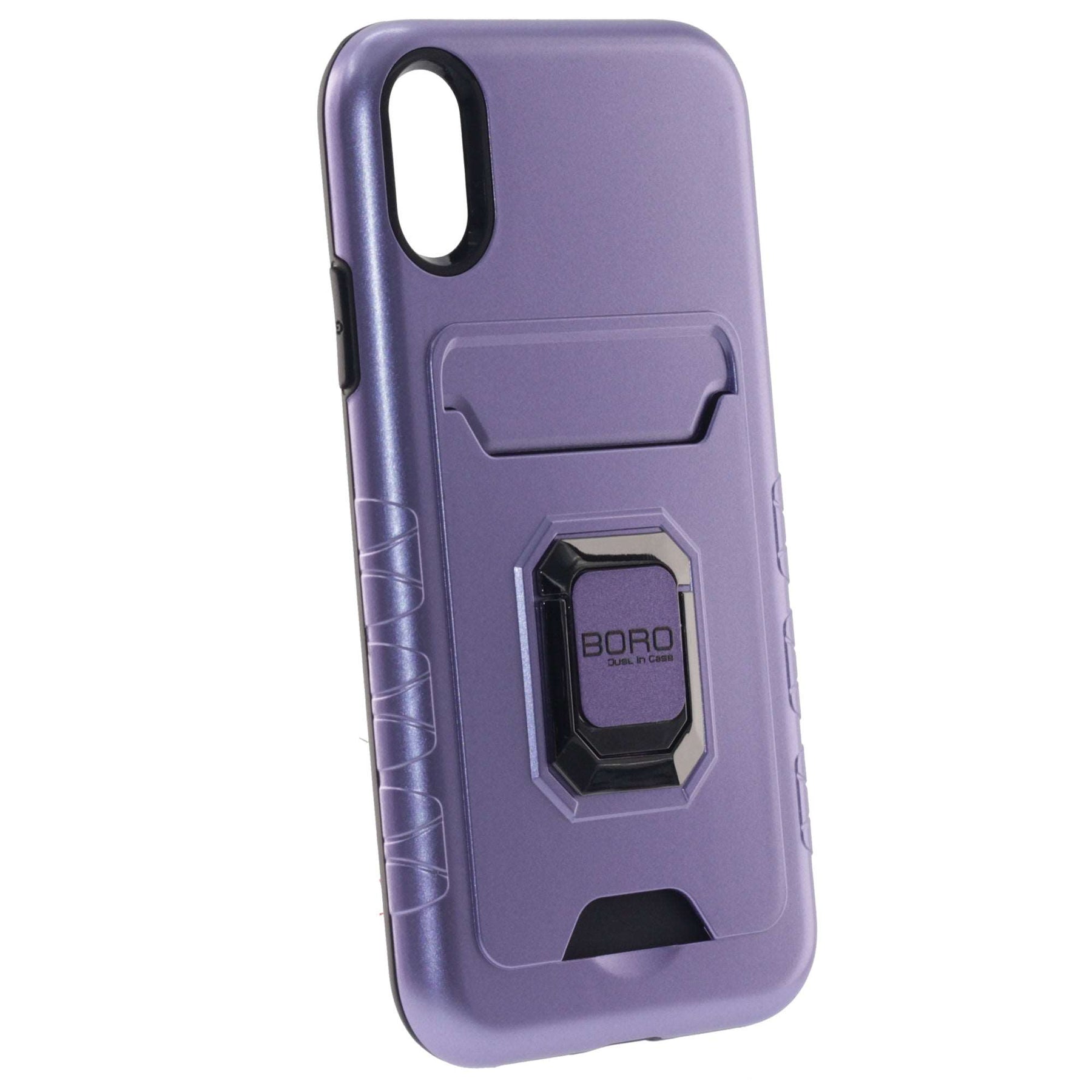 Apple iPhone X/XS, (BORO) Magnetic Ring Armor Case, Color Purple