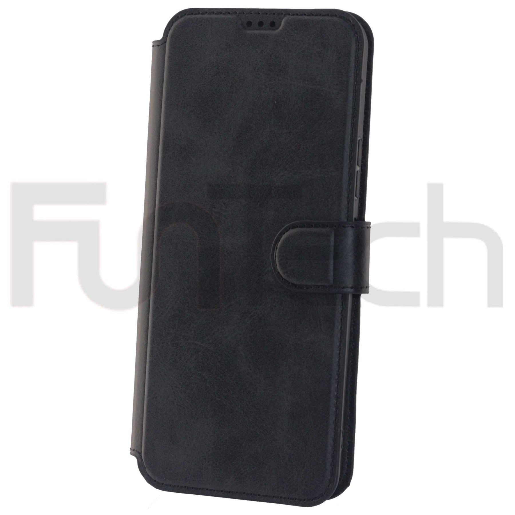 Nokia G50, Leather Wallet Case, Color Black.