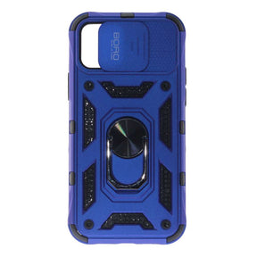 Apple iPhone 12 Pro, Ring Armor Case with Lens Cover, Color Blue