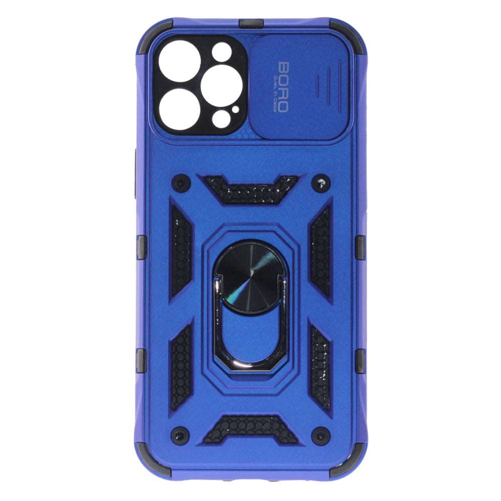 Apple iPhone 12 Pro Max Case, Ring Armor Case with Lens Cover, Color Blue