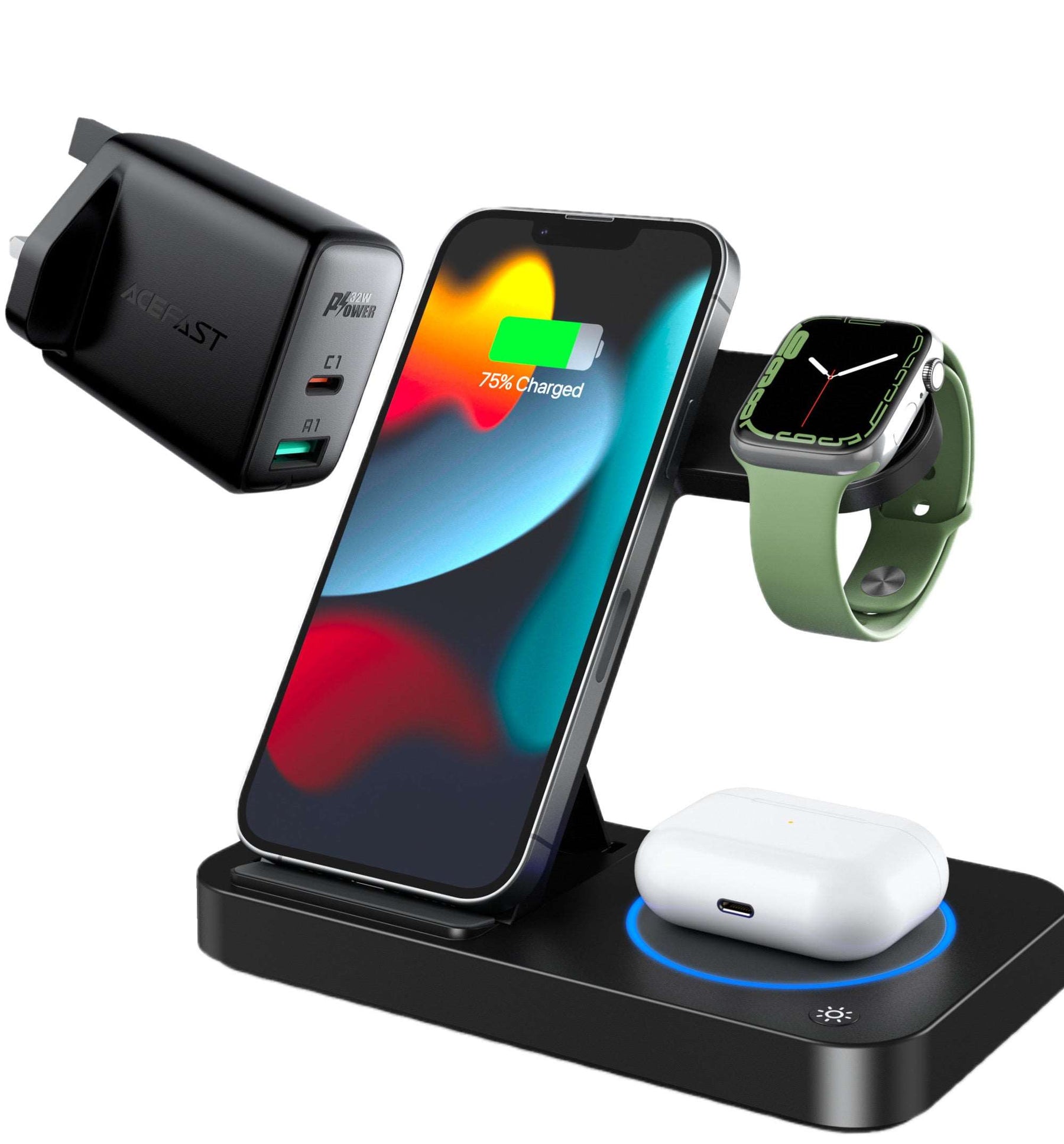 4-in-1 Foldable Wireless Fast Charger 15W B-18