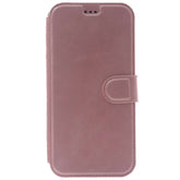 Apple iPhone 12 Pro Max Case, Leather Wallet Case, Color Pink.