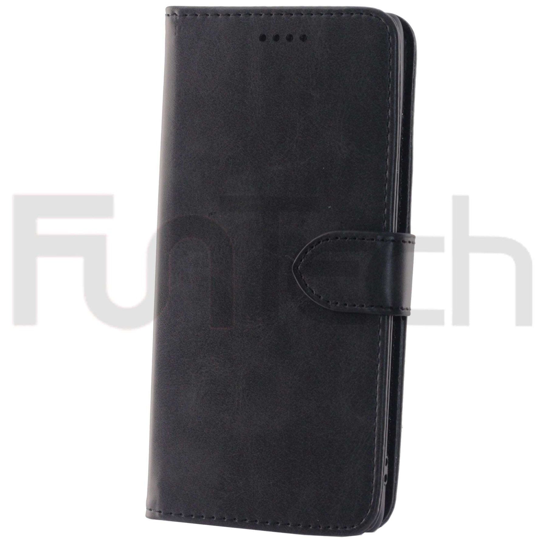 Oppo Find X3 Neo, Leather Wallet Case, Color Black.