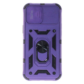 Apple iPhone 12 Pro Max Case, Ring Armor Case with Lens Cover, Color Purple