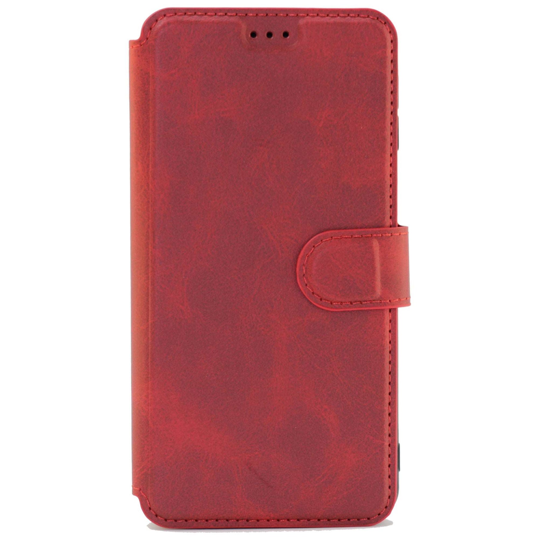 Samsung A7 2018 Leather Wallet Case Color Red
