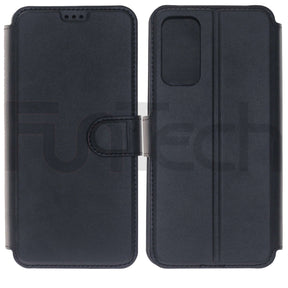 Samsung S20 FE, Leather Wallet Case, Color Black.