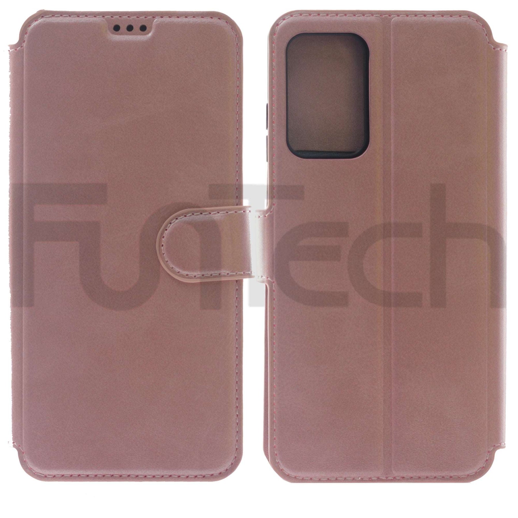 Samsung A03S, Leather Wallet Case, Color Rose Gold (Pink)
