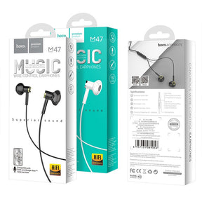 Wired earphones 3.5mm “M47 Canorous” with mic (Black)