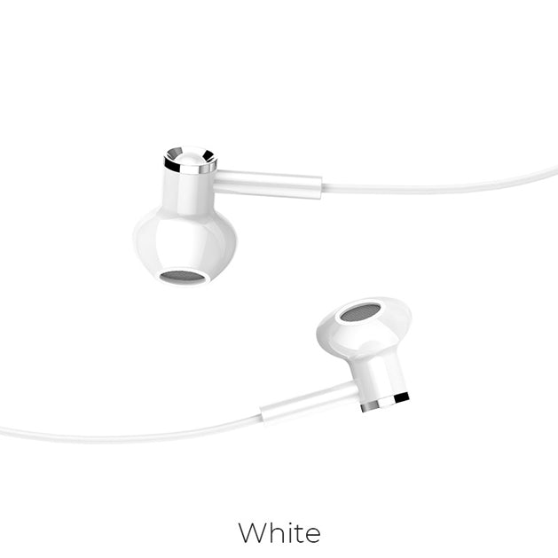 Wired earphones 3.5mm “M47 Canorous” with mic (White)