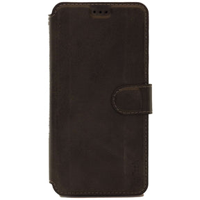 Apple iPhone 11, Leather Wallet Flip Case, Color Black.