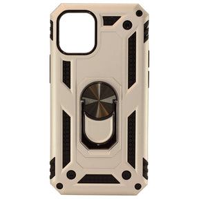 Apple iPhone 12 Mini Armor Ring Back Case Color Silver
