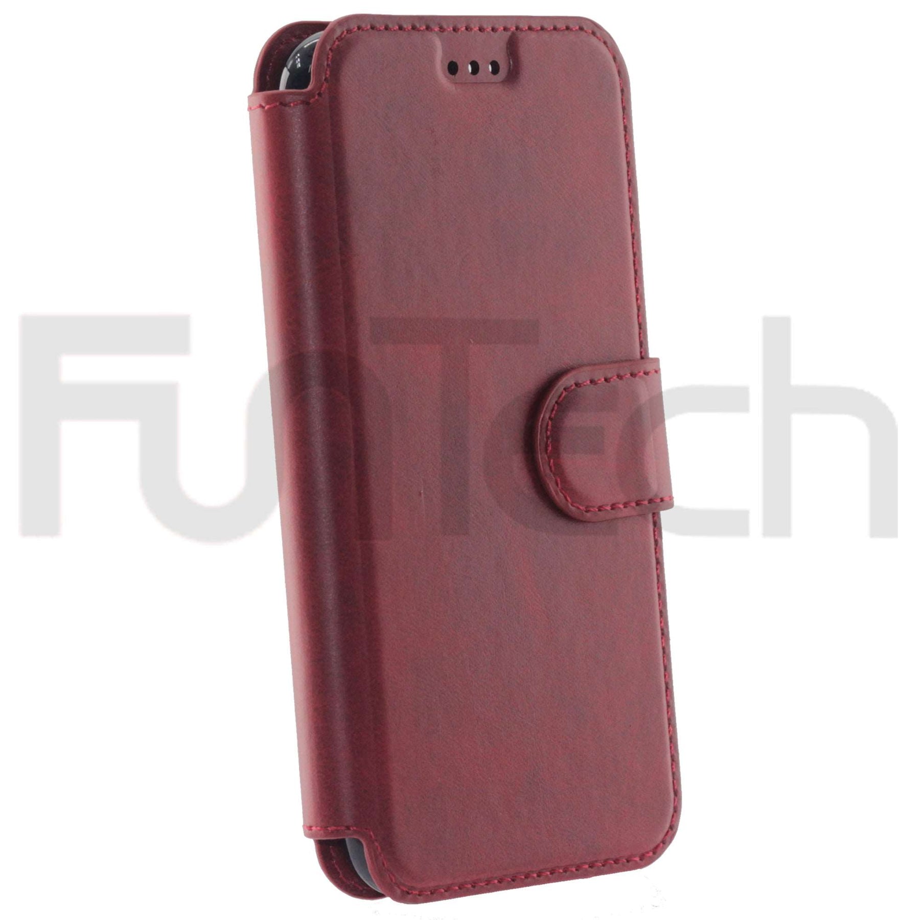 Apple, iPhone 6/6S, Leather Wallet Case, Color Red.