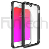 Apple iPhone 6 Plus / 6s Plus, Clear Soft TPU Back Cover Case With Rubber Black Frame.