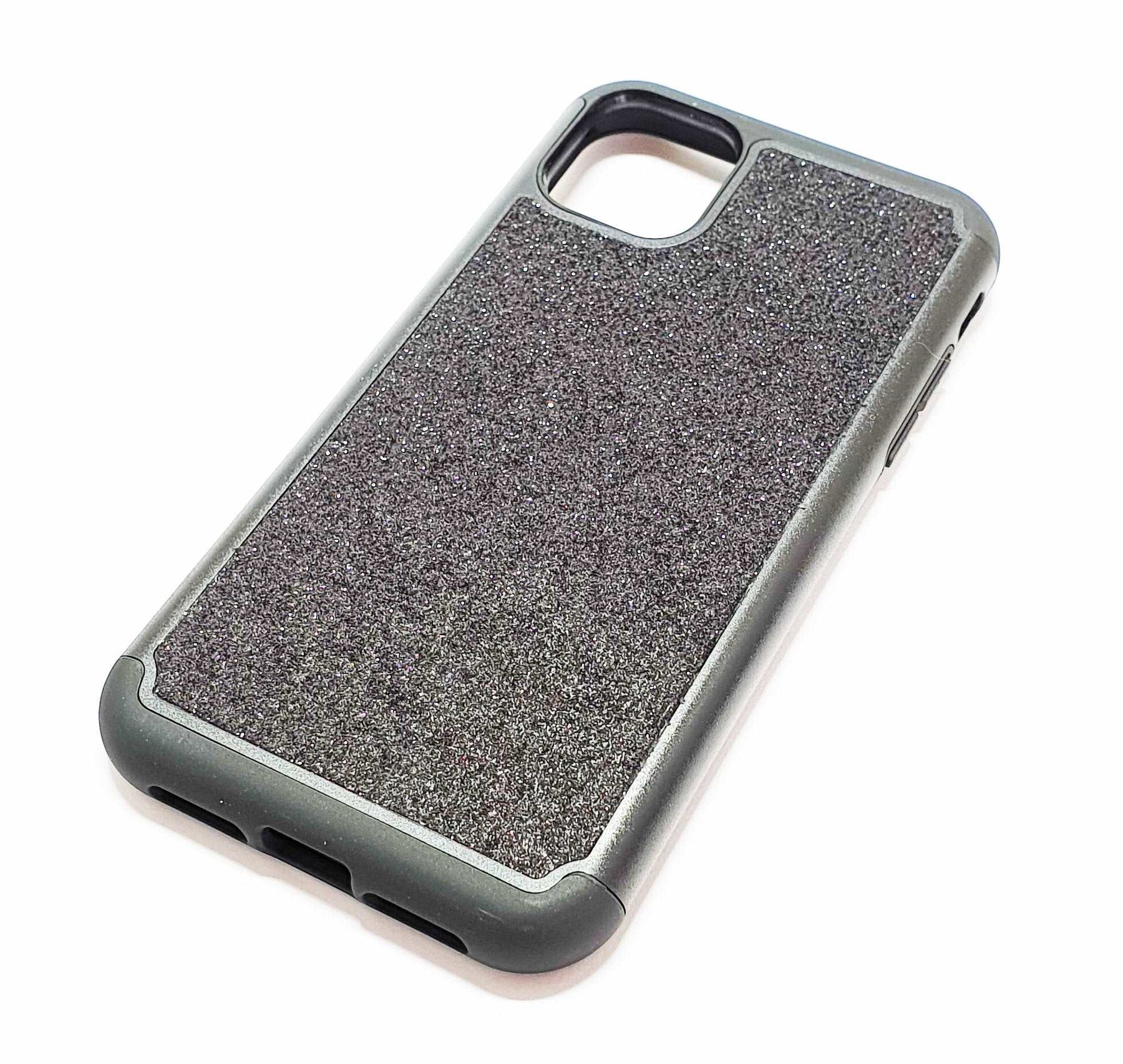 iPhone 11 Shockproof black glitter phone case