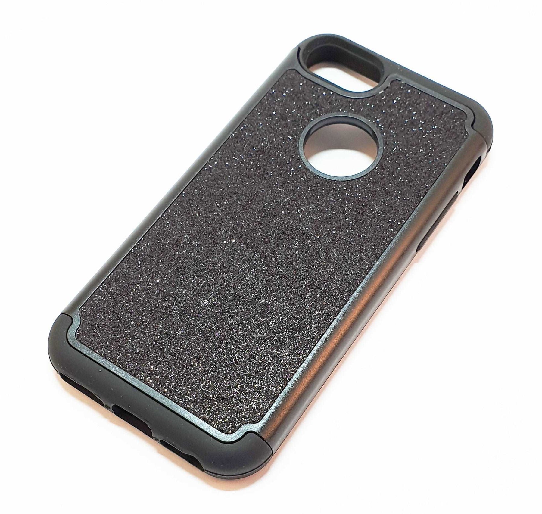 iPhone 6 6s 7 8 Shockproof black glitter phone case