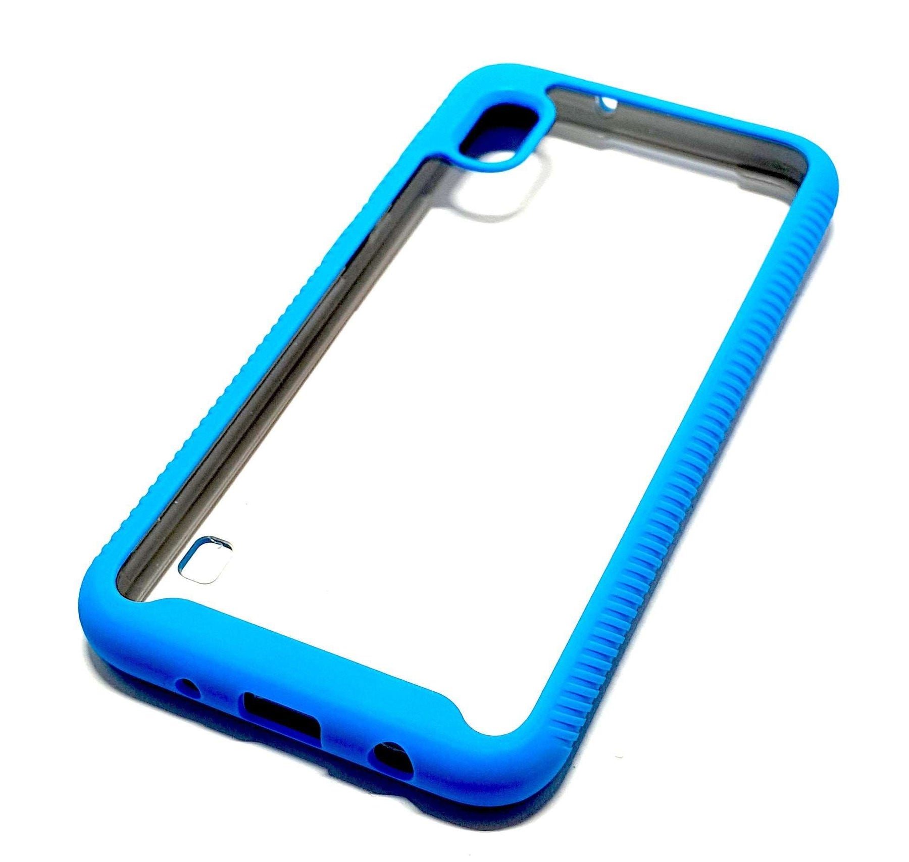 Samsung A10 Shockproof blue clear transparent phone case
